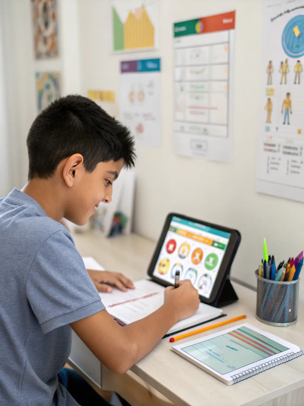A student confidently completing a practice exam on the GCSE XP platform, showcasing the gamified learning environment and its role in building exam resilience.