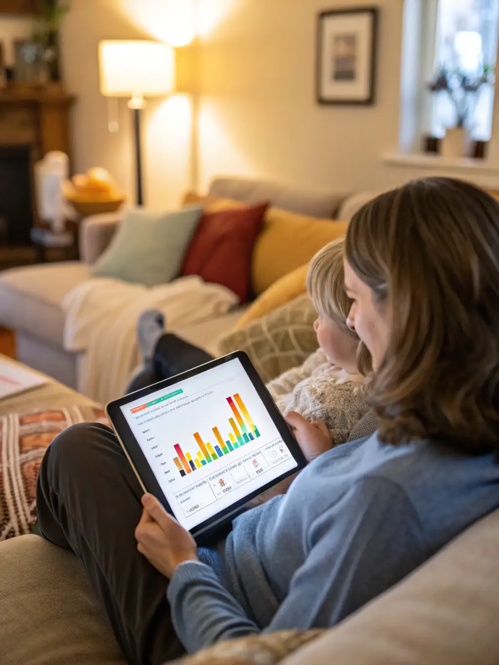 A parent is viewing a detailed progress report of their child on the Parent Power Portal, showcasing the real-time updates and easy-to-use interface for tracking performance.